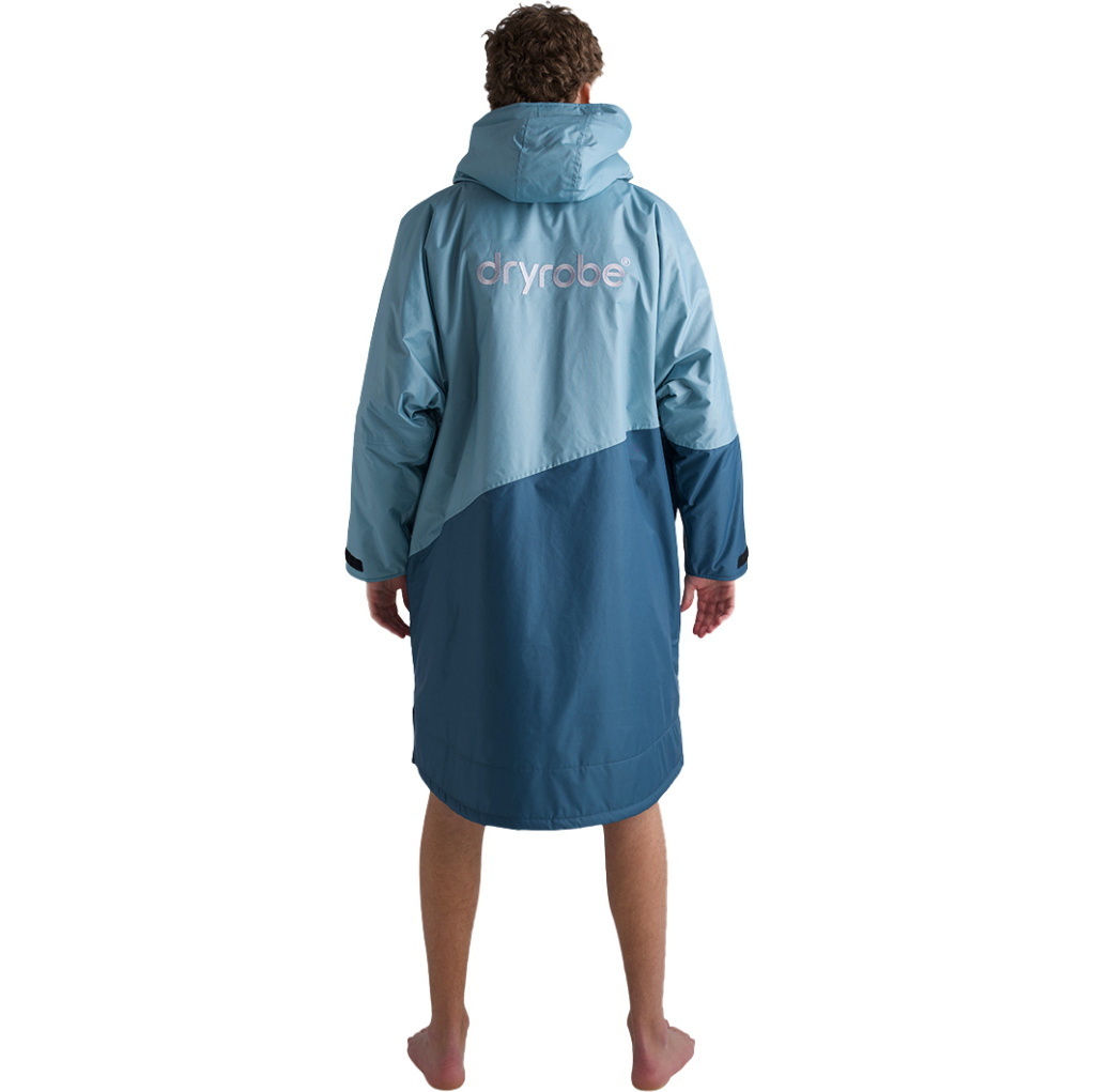 2026 Dryrobe Advance Long Sleeve Changing Robe DALSV3 - Blue / Light grey